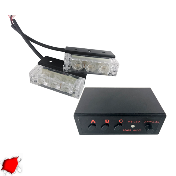 Φώτα Ασφαλείας LED 2 x 1 12-24 Volt DC Κόκκινο Εξωτερικά GloboStar 88944