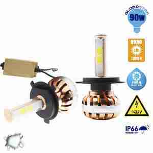 LED HID KIT H4 55 Watt 4500-5800 Lumen 9-32 Volt DC 6000k GloboStar 99702