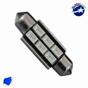 Σωληνωτός LED 36mm Can Bus με 6 SMD 5630 Μπλε GloboStar 40157