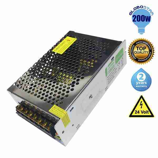 Τροφοδοτικό 200 Watt 24 Volt DC Ρυθμιζόμενο GloboStar 77465