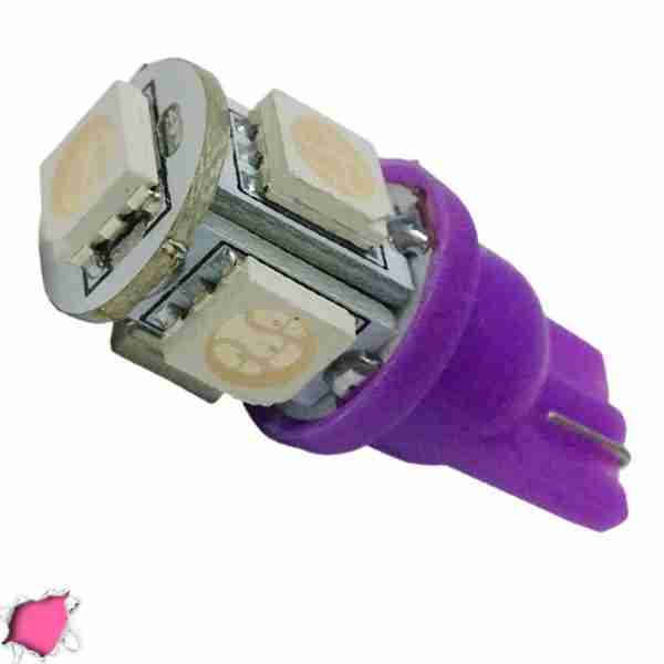 Λαμπτήρας LED T10 με 5 SMD 5050 Φούξια GloboStar 14041