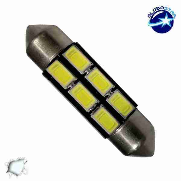 Σωληνωτός LED PCB 36mm με 6 SMD 5630 Samsung Chip Λευκό 6000k GloboStar 40180