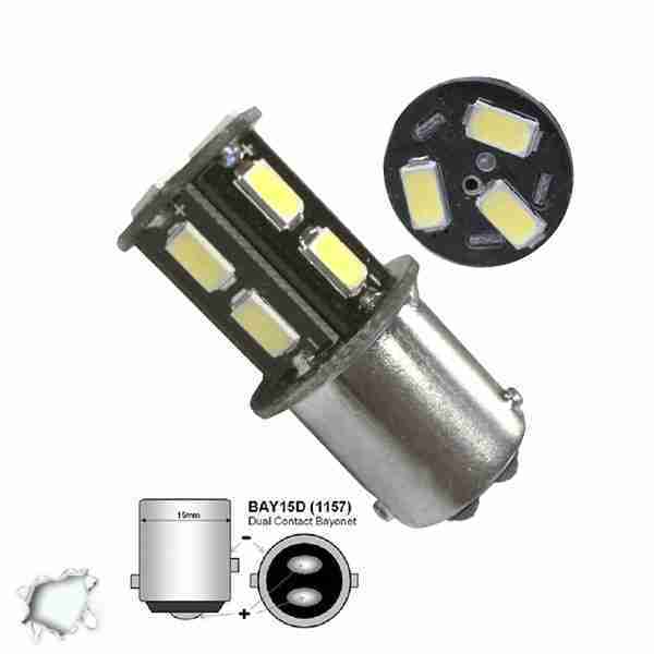 Λαμπτήρας LED 1157 13 SMD 5630 Ψυχρό Λευκό GloboStar 45622