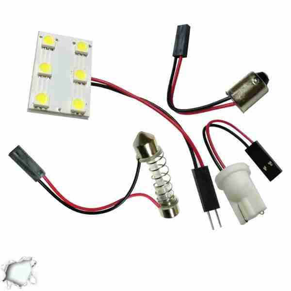 Πλακέτα LED PCB με 6 smd 5050 Ψυχρό Λευκό GloboStar 91150