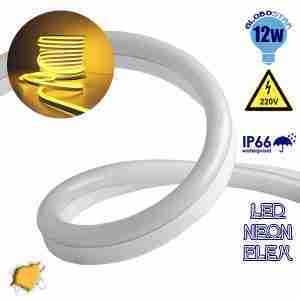 LED NEON FLEX 230 Volt Πορτοκαλί - Χρυσό IP66 Dimmable GloboStar 22507