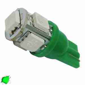 Λαμπτήρας LED T10 με 5 SMD 5050 Πράσινο GloboStar 90352