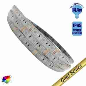 Ταινία LED 14.4 Watt 12 Volt RGB IP65 Αδιάβροχη GloboStar 56250