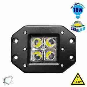 Χωνευτό Προβολάκι LED 18 Watt 10-30 Volt Ψυχρό Λευκό GloboStar 51117