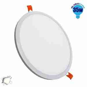 Πάνελ PL LED Οροφής Στρογγυλό Χωνευτό 35 Watt 230v Ημέρας GloboStar 01791