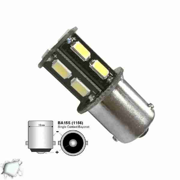 Λαμπτήρας LED 1156 13 SMD 5630 Ψυχρό Λευκό GloboStar 45623