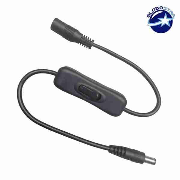 Διακόπτης ON-OFF με καλώδιο τροφοδοσίας 12 Volt DC GloboStar 77401