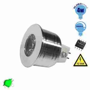 Σποτάκι LED MR11 4 Watt 10-30 Volt Πράσινο GloboStar 88962