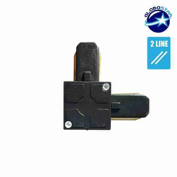 7508e1 globostar led track 2 line l connector black