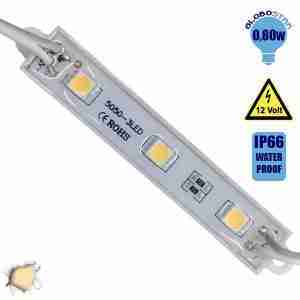 LED Module 3 smd 5050 Θερμό Λευκό GloboStar 65001
