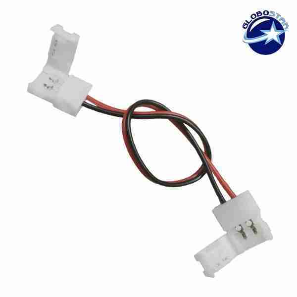 Διπλος Connector 8mm 15cm Για Ταινία LED 4.8 Watt GloboStar 77404