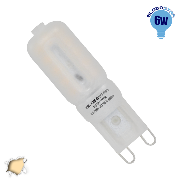 Λάμπα LED G9 6 Watt Θερμό GloboStar 07425