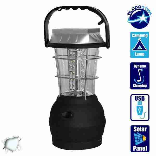 7be308 globostar camping solar usb lamp 6000k