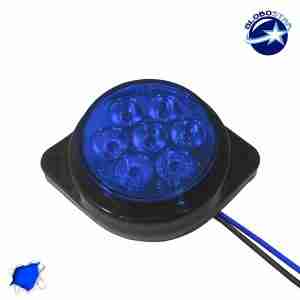 LED Πλευρικά Φώτα Όγκου Φορτηγών BULLET IP66 7 SMD 24 Volt Μπλε GloboStar 75488