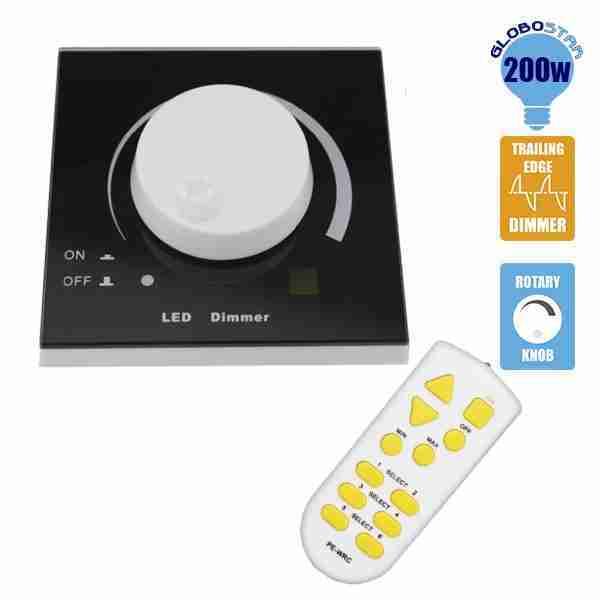 Dimmer Knob για LED 220 Volt 200 Watt Trailing Edge Ασύρματο GloboStar 50050