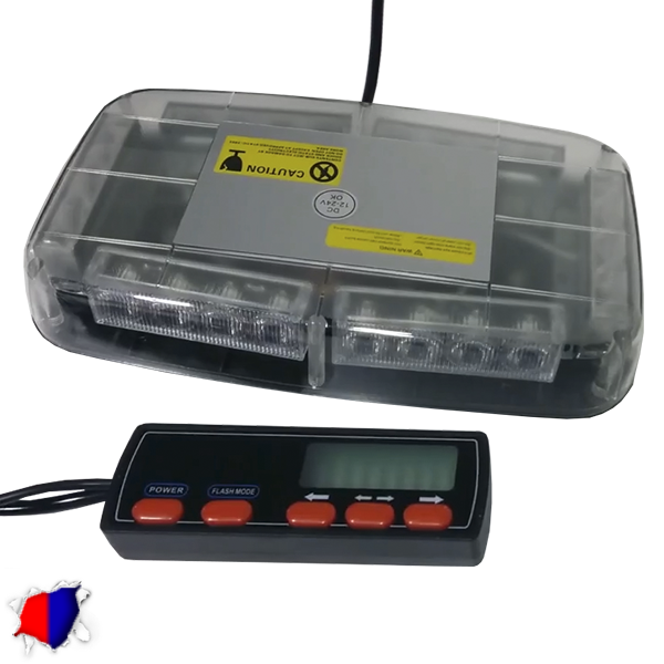 814192 led police beacon red blue 24led 72w