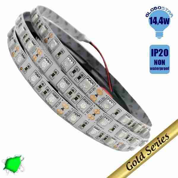 818c5e globostar led strip gold series 14.4w IP20 green