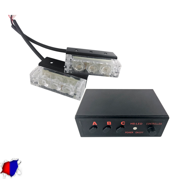 Φώτα Αστυνομίας LED 2 x 1 12-24 Volt DC Μπλε & Κόκκινο Εξωτερικά GloboStar 33533