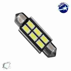 Σωληνωτός LED 39mm Can Bus με 6 SMD 5630 Ψυχρό Λευκό GloboStar 40159