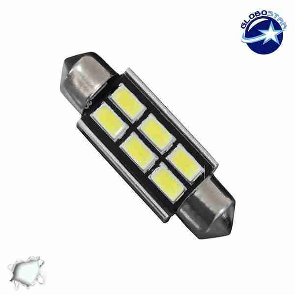 Σωληνωτός LED 39mm Can Bus με 6 SMD 5630 Ψυχρό Λευκό GloboStar 40159