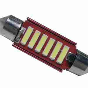 Σωληνωτός LED 39mm 12v Can Bus με 6 SMD 7020 6000k GloboStar 55872