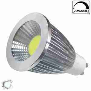 LED Spot GU10 COB 7 Watt Ψυχρό Λευκό Dimmable GloboStar 33356