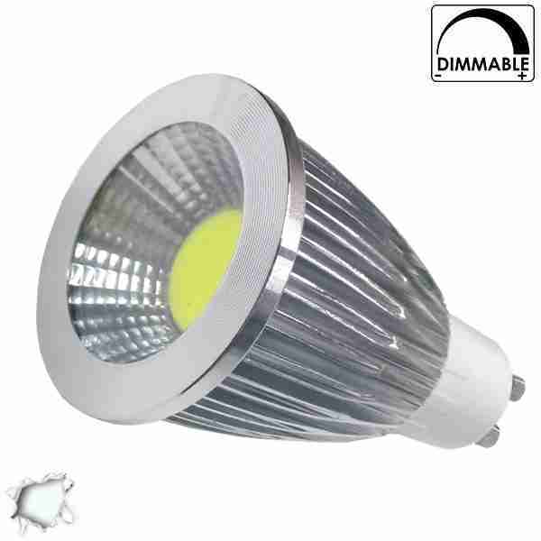 LED Spot GU10 COB 7 Watt Ψυχρό Λευκό Dimmable GloboStar 33356
