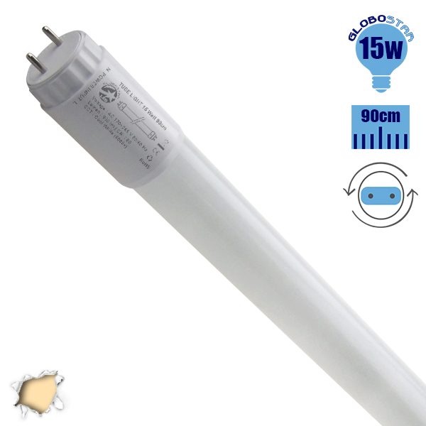 92eb98 globostar led tube glass T8 15w 90cm ww