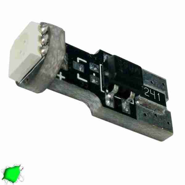 Λαμπτήρας LED T10 Can Bus με 1 SMD 5050 Πράσινο GloboStar 85650