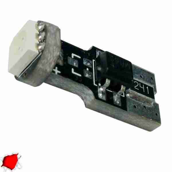 Λαμπτήρας LED T10 Can Bus με 1 SMD 5050 Κόκκινο GloboStar 71740