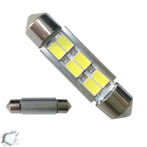 Σωληνωτός LED 39mm Can Bus 6 SMD 5630 10-30 Volt Ψυχρό Λευκό GloboStar 77358