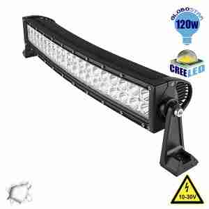 Μπάρα LED Curved 120W CREE Combo 10-30v DC Ψυχρό Λευκό 14400 Lumen GloboStar 05190