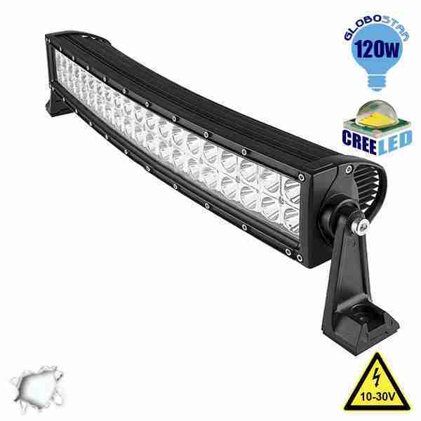 Μπάρα LED Curved 120W CREE Combo 10-30v DC Ψυχρό Λευκό 14400 Lumen GloboStar 05190