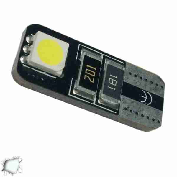 Λαμπτήρας LED T10 Can Bus με 2 SMD 5050 Ψυχρό Λευκό GloboStar 98340