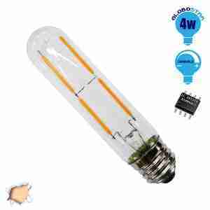 Γλόμπος LED Edison Filament Retro E27 4 Watt T30 13.5cm Θερμό Dimmable GloboStar 44031