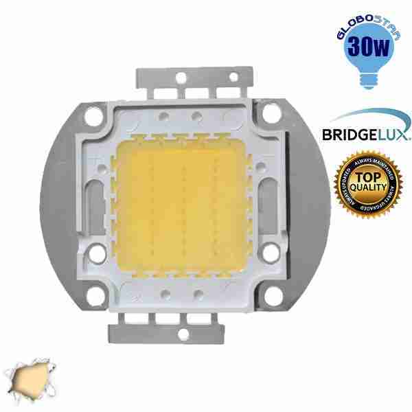 Υψηλής Ισχύος Led 30 Watt Θερμό Λευκό BRIDGELUX GloboStar 46304