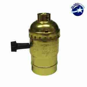 Vintage Industrial Retro E27 Χρυσό Ντουί με Διακόπτη DIY GloboStar 90016