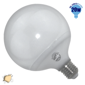 Γλόμπος LED G125 με βάση E27 20 Watt 230v Θερμό GloboStar 01738