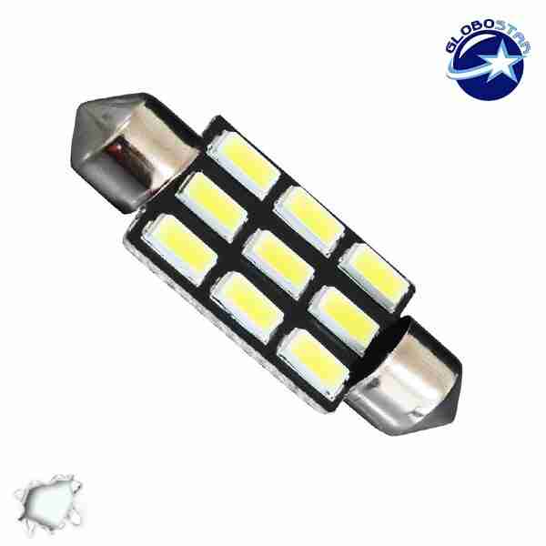 Σωληνωτός LED PCB 39mm με 9 SMD 5630 Samsung Chip Λευκό 6000k GloboStar 40181