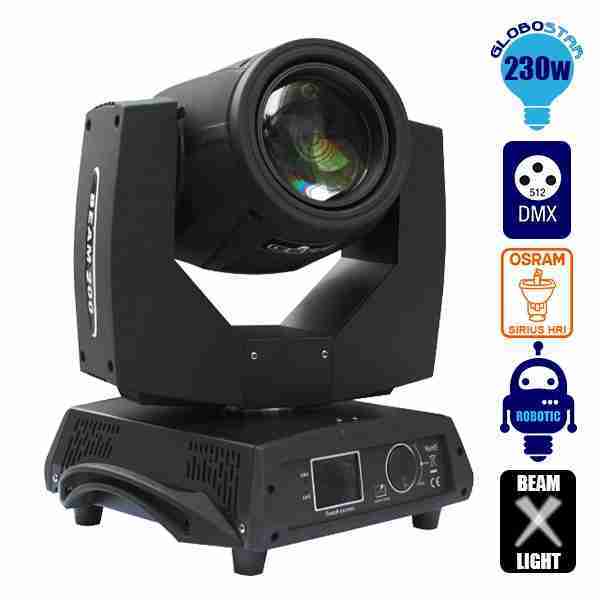 Κινούμενη Ρομποτική Κεφαλή BEAM Osram 7R 230 Watt GloboStar 51115