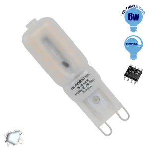 Λάμπα LED G9 6 Watt Ψυχρό Dimmable GloboStar 07432