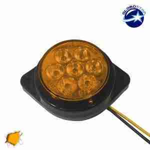 LED Πλευρικά Φώτα Όγκου Φορτηγών BULLET IP66 7 SMD 24 Volt Πορτοκαλί GloboStar 75489
