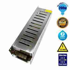 Τροφοδοτικό Slim Series Globostar 200 Watt 12 Volt DC Ρυθμιζόμενο GloboStar 03004