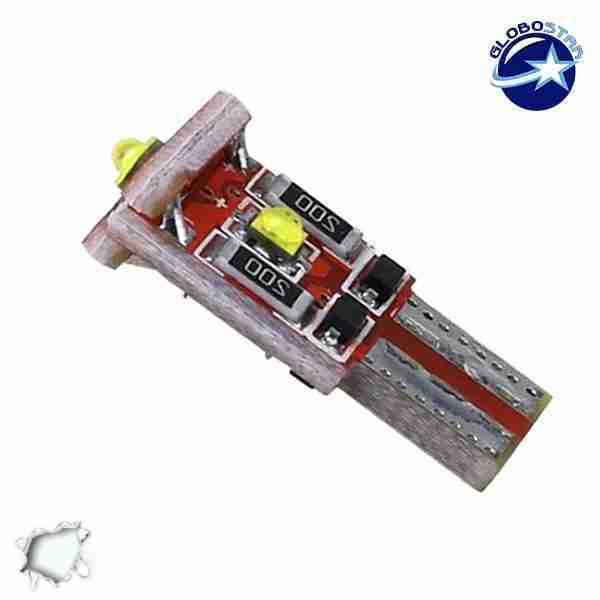 Λαμπτήρας LED T10 Can Bus με 3 CREE LED 12v 6000k GloboStar 40173