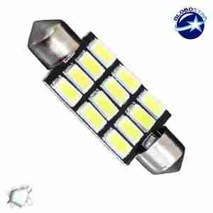 Σωληνωτός LED PCB 42mm με 12 SMD 5630 Samsung Chip Λευκό 6000k GloboStar 40182