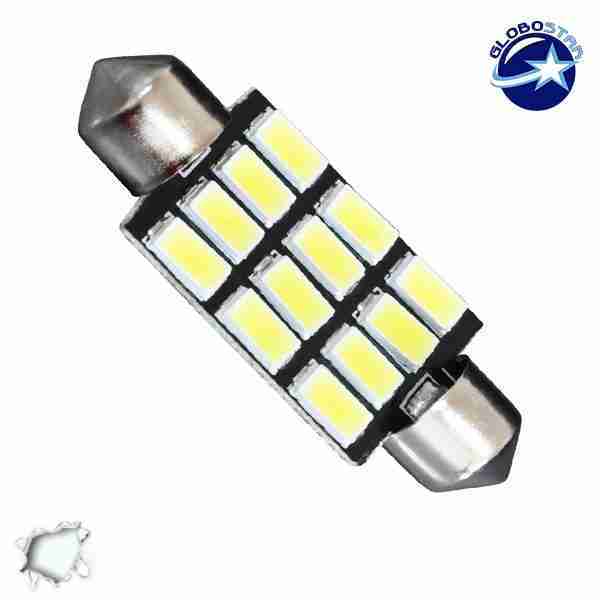 Σωληνωτός LED PCB 42mm με 12 SMD 5630 Samsung Chip Λευκό 6000k GloboStar 40182